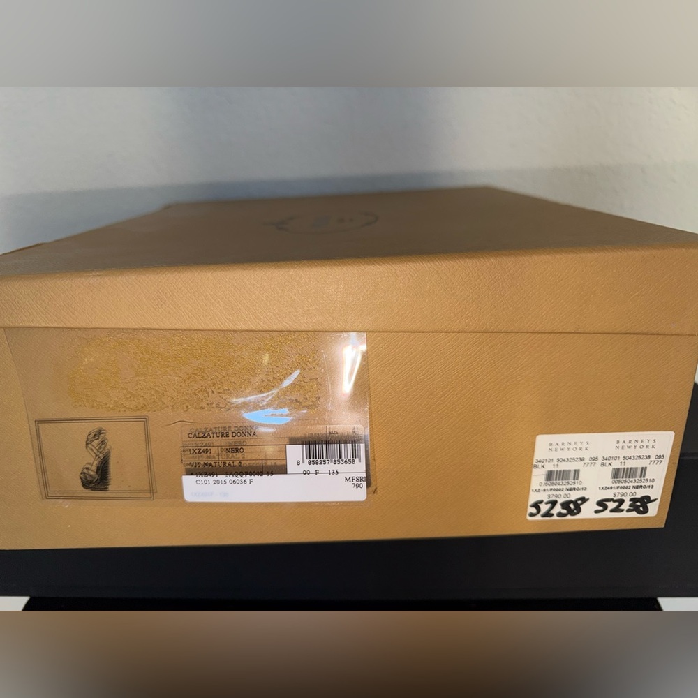 Prada Black and Tan Wedge Sandals 41 - Picture 10 of 10